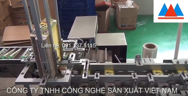 Máy dán hộp Carton tự động - Chế Tạo Máy Sản Xuất Việt Nam - Công Ty TNHH Công Nghệ Sản Xuất Việt Nam